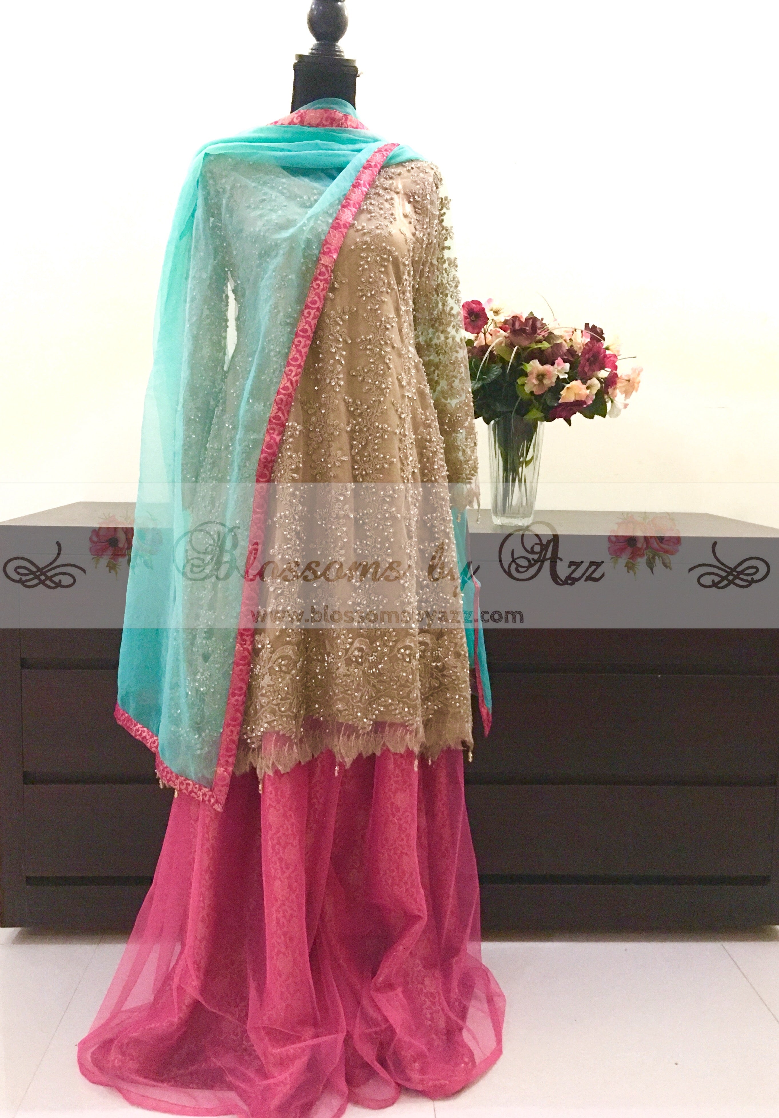 Golden Net Outfit - Blossoms by Azz