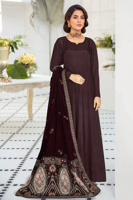 Ramsha Velvet Shawl - V-55