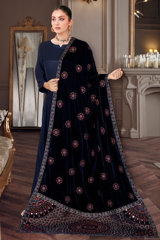 Ramsha Velvet Shawl - V-53