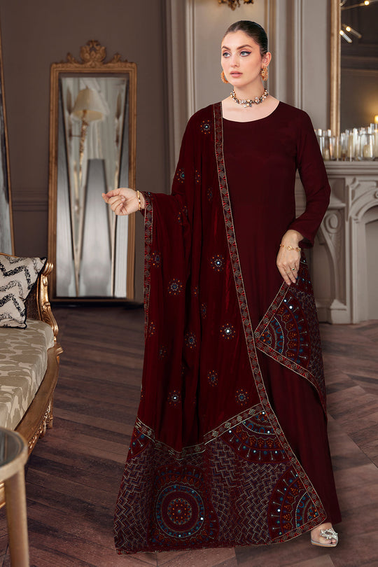 Ramsha Velvet Shawl - V-53