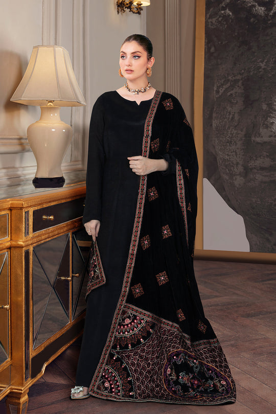 Ramsha Velvet Shawl - V-56