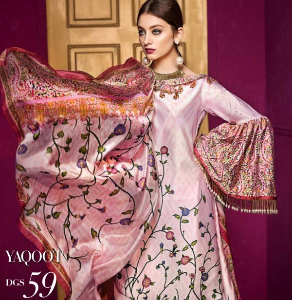 Gul Ahmed - Silk - Yaqoot - Blossoms by Azz