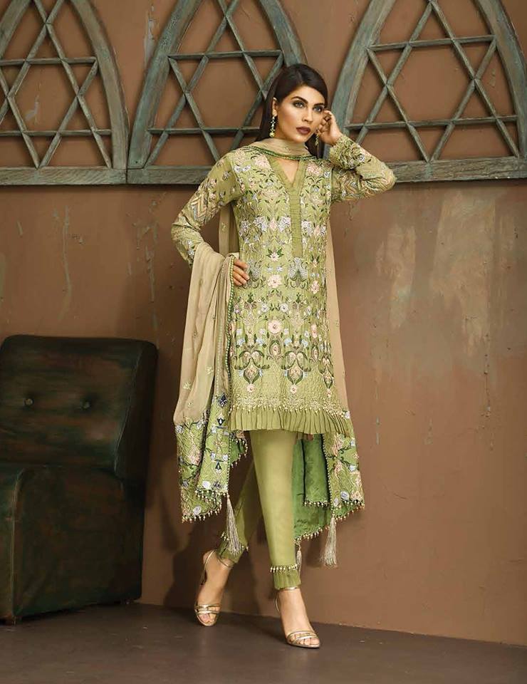 Asim Jofa - Chiffon - AJ 04 A - Blossoms by Azz
