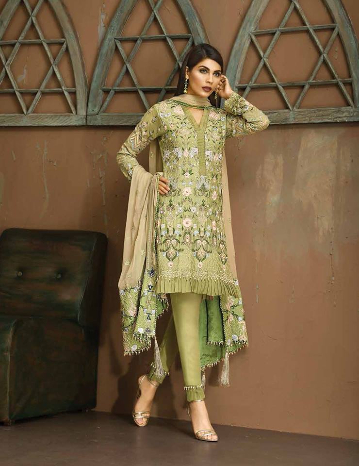 Asim Jofa - Chiffon - AJ 04 A - Blossoms by Azz