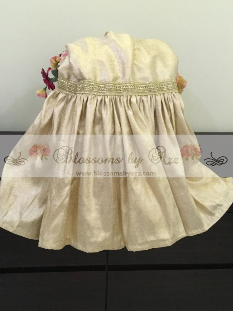 Golden Jamawar Gharara - Blossoms by Azz