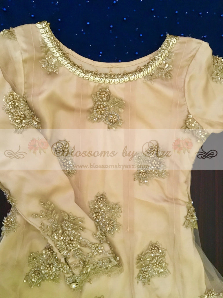 Royal Gold Net Dress - Blossoms by Azz