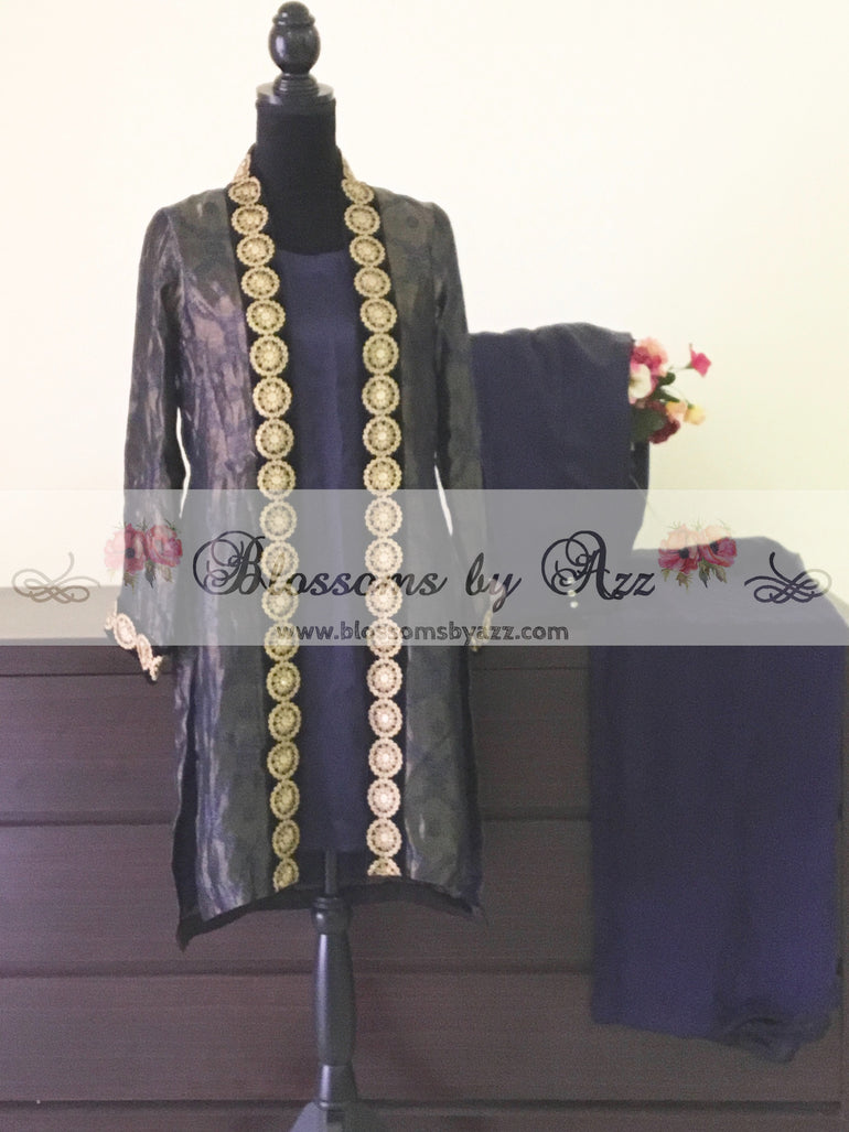 Mesoori Silk Gown Dress - Blossoms by Azz