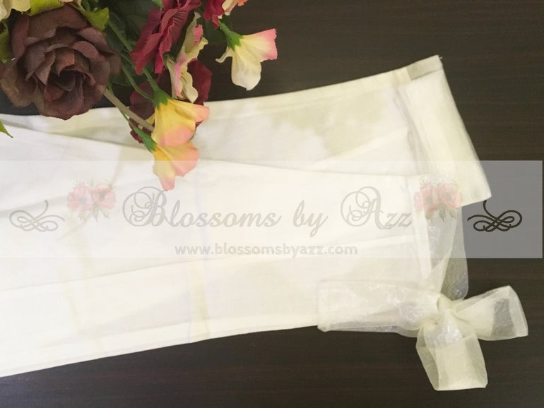 White Cotton Bow Tie - Blossoms by Azz