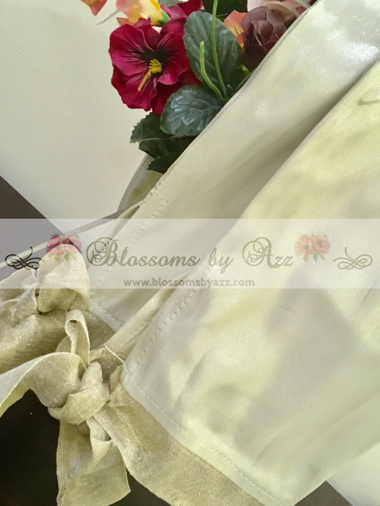 Golden Mysoori Silk Bow Tie - Blossoms by Azz