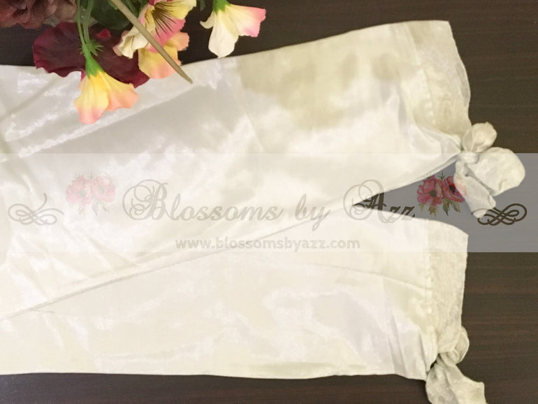 Silver Mysoori Silk Bow Tie - Blossoms by Azz