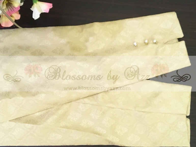 Golden Jamawar Pants - Blossoms by Azz