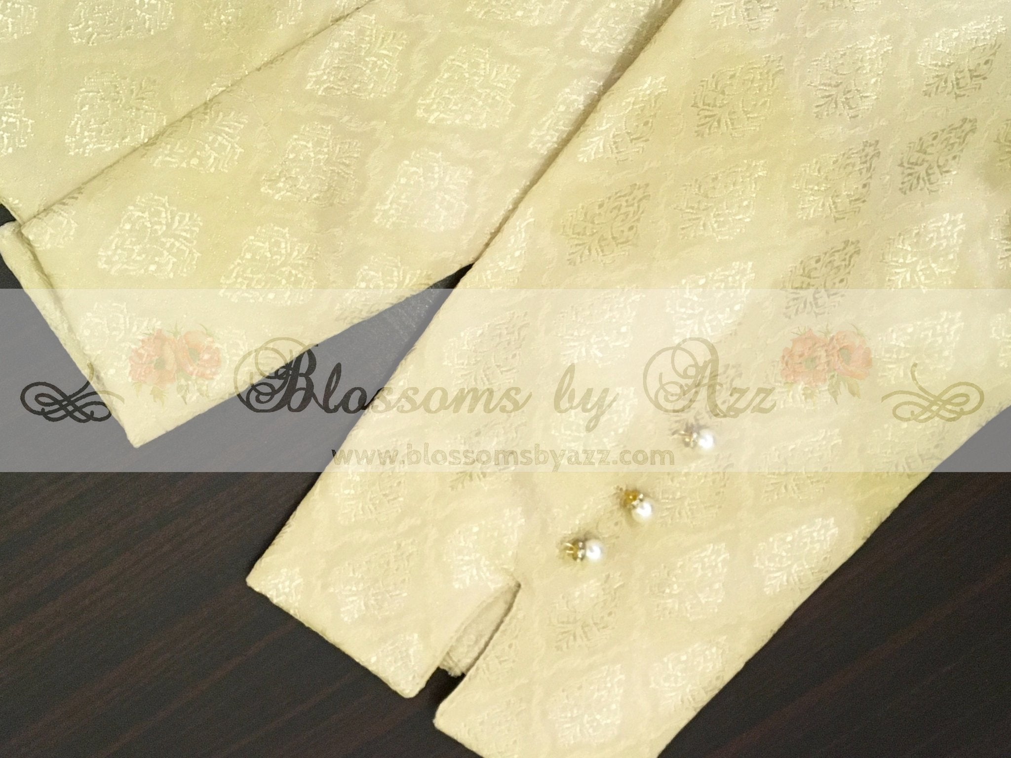 Golden Jamawar Pants - Blossoms by Azz