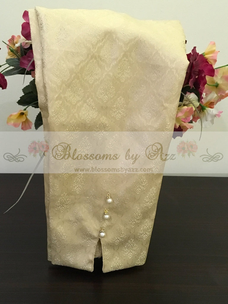 Golden Jamawar Pants - Blossoms by Azz