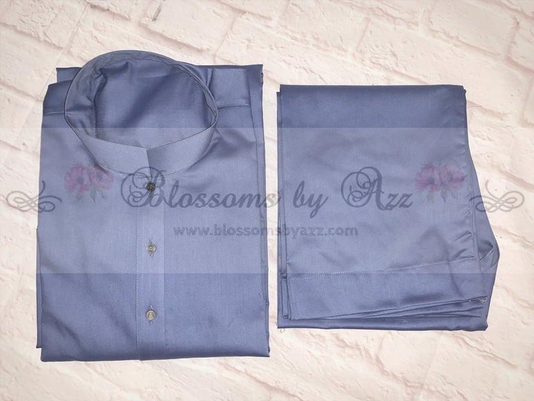 Gents Plain Cotton Satin Kurta Shalwar - Blossoms by Azz