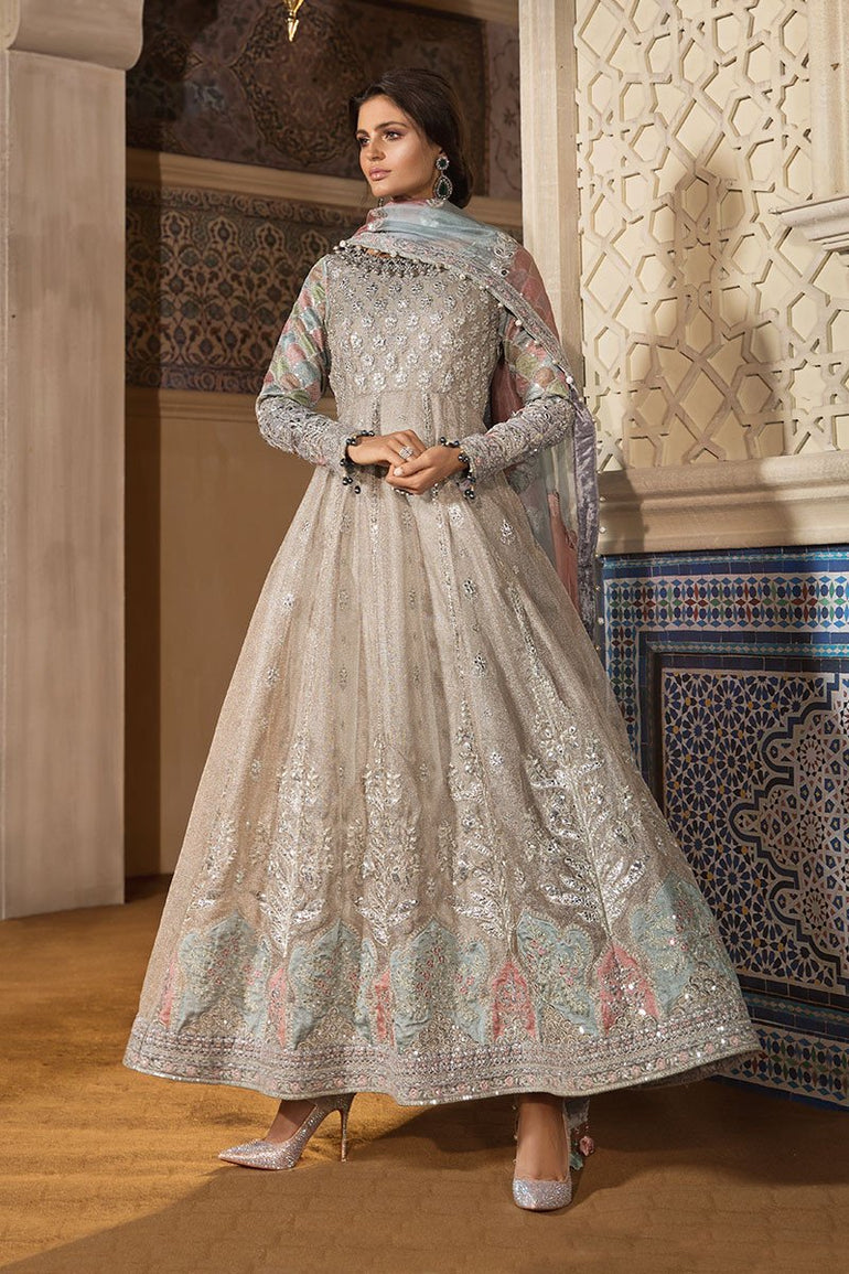 Maria B - Mbroidered - BD 1805 Cappuccino Moonlight - Blossoms by Azz