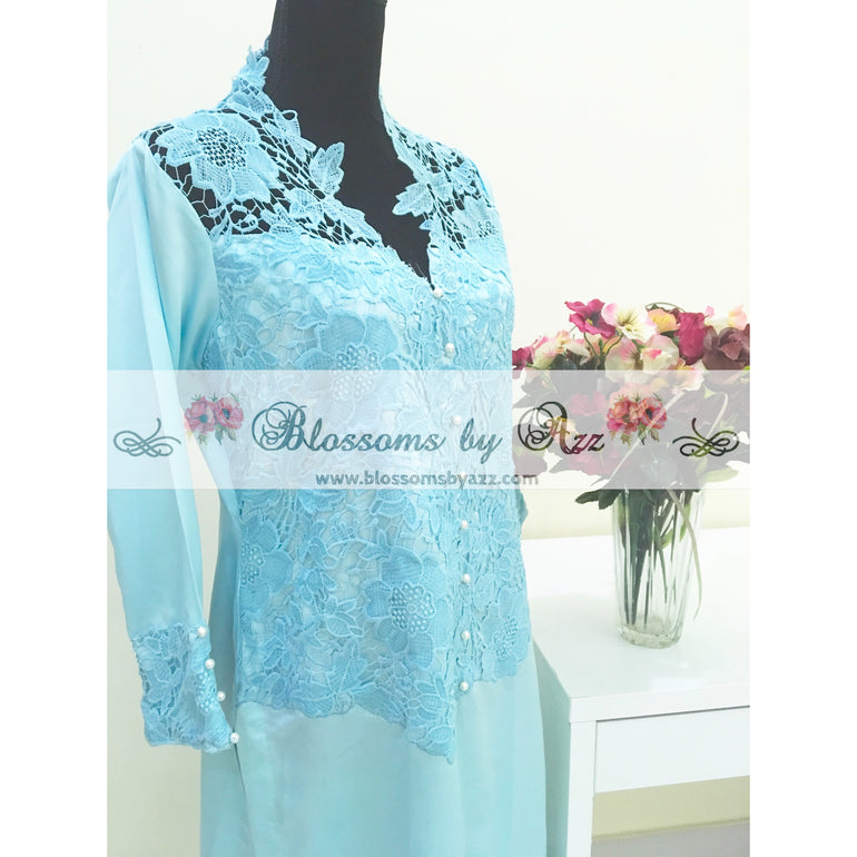 Silk Shirt With Lace Work - Blossoms by Azz