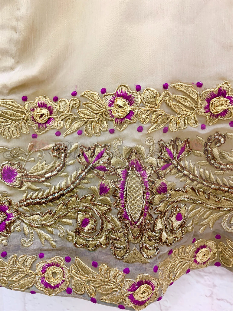 Gota & Resham Work Gharara Outfit - Blossoms by Azz