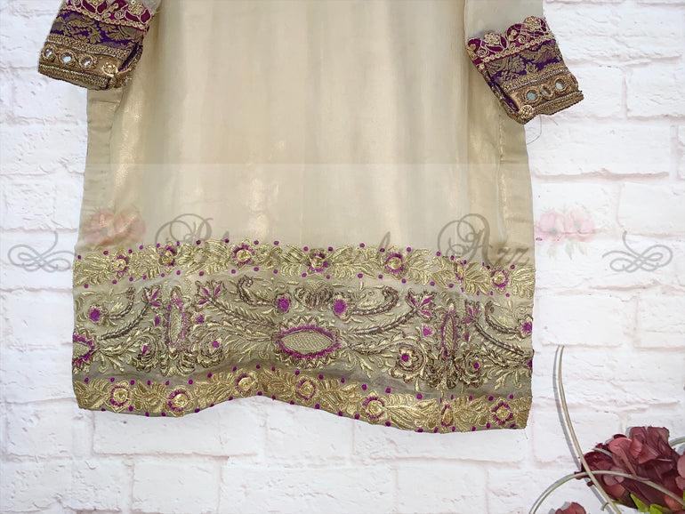 Gota & Resham Work Gharara Outfit - Blossoms by Azz