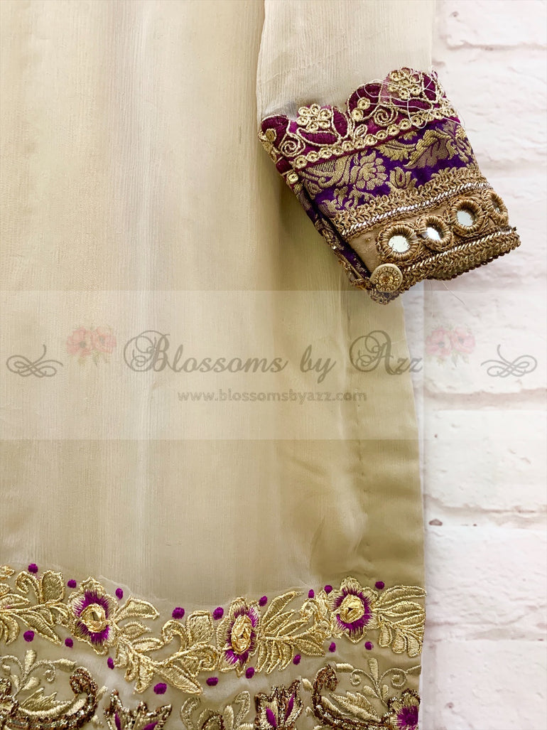Gota & Resham Work Gharara Outfit - Blossoms by Azz