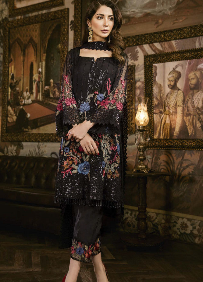 Iznik Embroidered Chiffon Stitched 3 Piece Suit IZ18FC 08 - Festive Collection - Blossoms by Azz