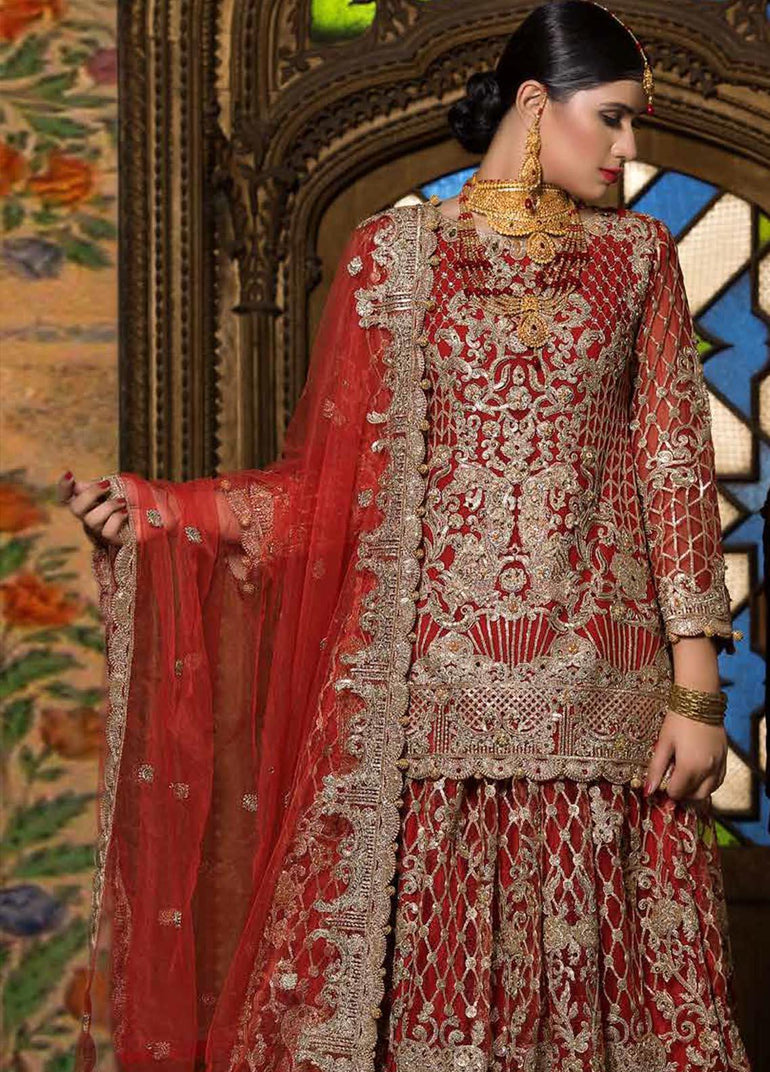 Maryum N Maria Embroidered Chiffon Stitched 3 Piece Suit MNM19B 02 - Bridal Collection - Blossoms by Azz