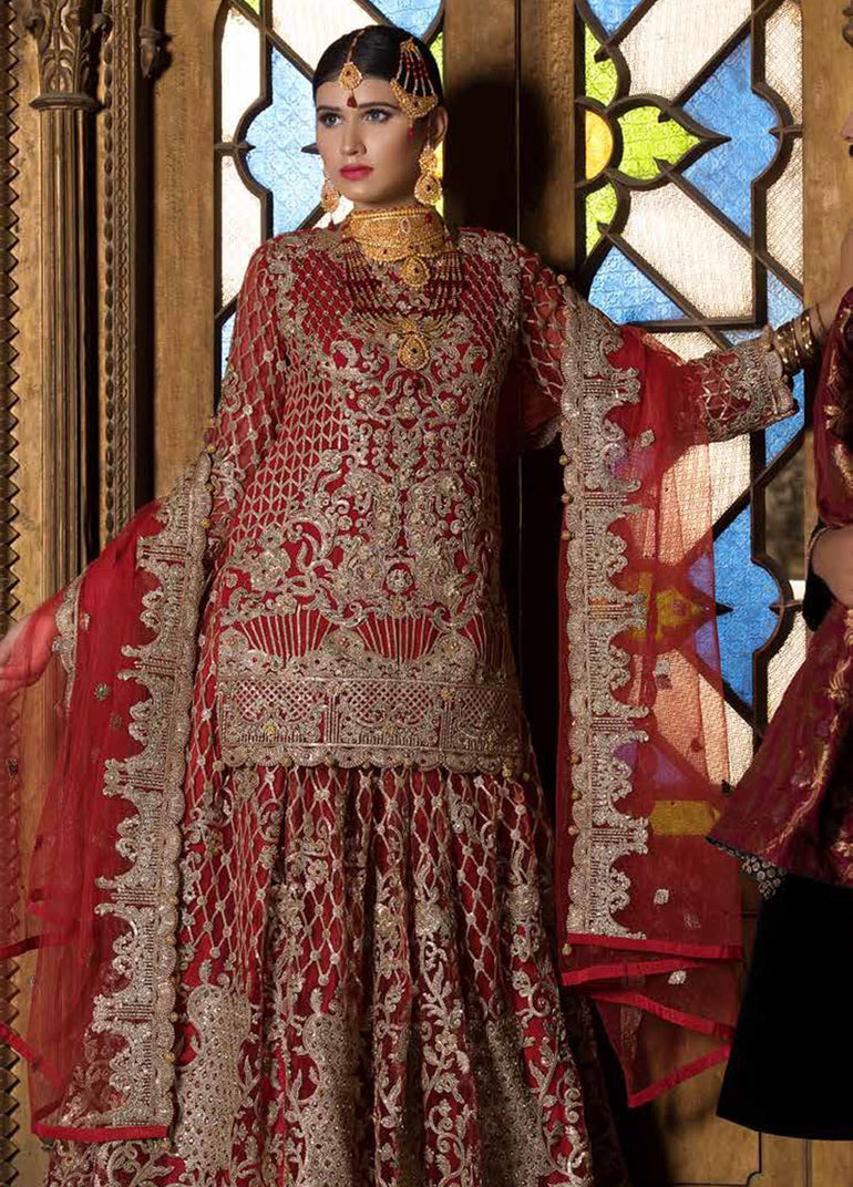 Maryum N Maria Embroidered Chiffon Stitched 3 Piece Suit MNM19B 02 - Bridal Collection - Blossoms by Azz