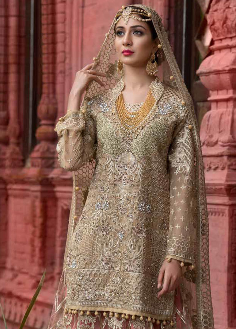 Maryum N Maria Embroidered Chiffon Stitched 3 Piece Suit MNM19B 03 - Bridal Collection - Blossoms by Azz