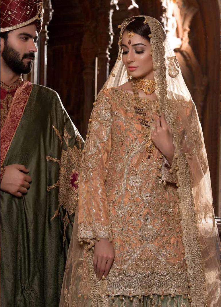 Maryum N Maria Embroidered Chiffon Stitched 3 Piece Suit MNM19B 05 - Bridal Collection - Blossoms by Azz