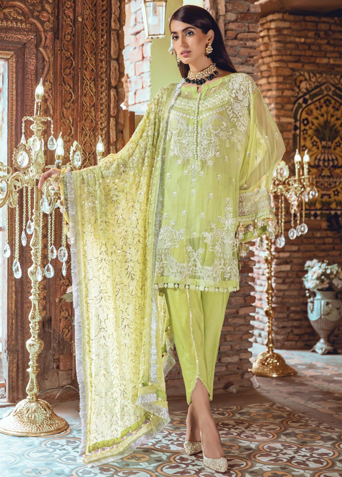 Rang Rasiya Embroidered Chiffon Stitched 3 Piece Suit RR19MN 910 - Luxury Collection - Blossoms by Azz