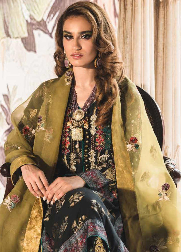 Tena Durrani Embroidered Jacquard Stitched 3 Piece Suit TD19F 1 - Formal Collection - Blossoms by Azz