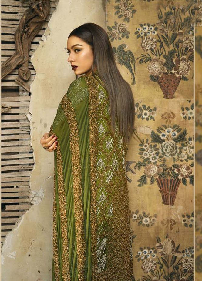 Asim Jofa Embroidered Chiffon Stitched 3 Piece Suit AJ18-F2 3A - Signature Embroidered Collection - Blossoms by Azz